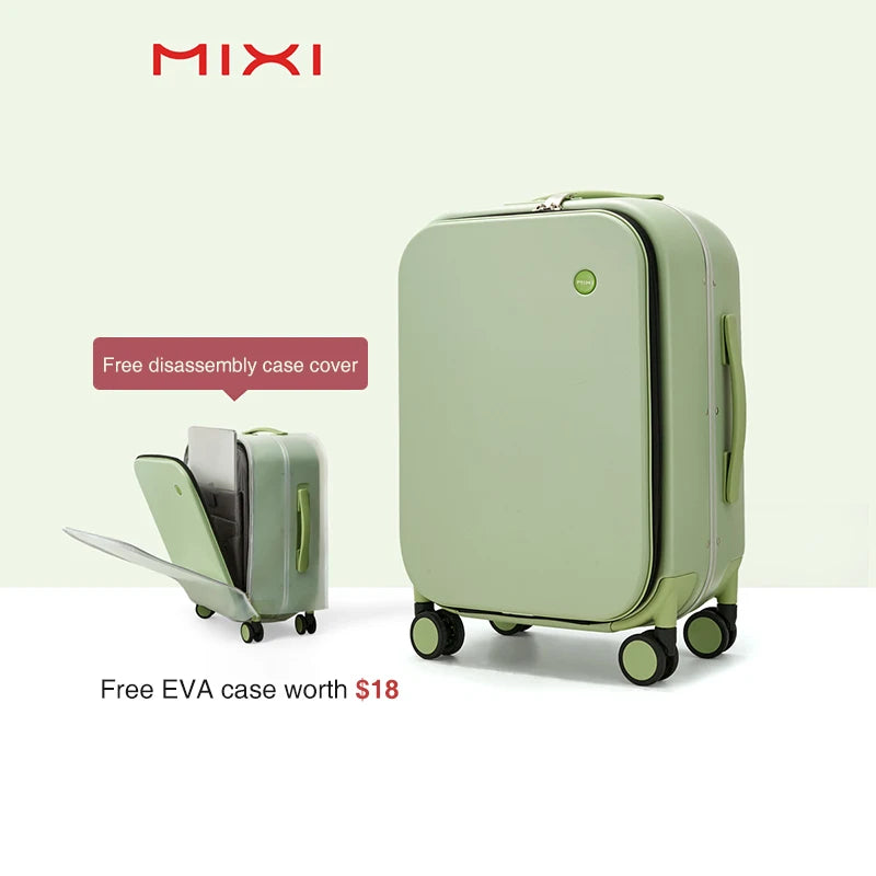 Mixi Patent Design Aluminum Frame Suitcase Carry On Luggage