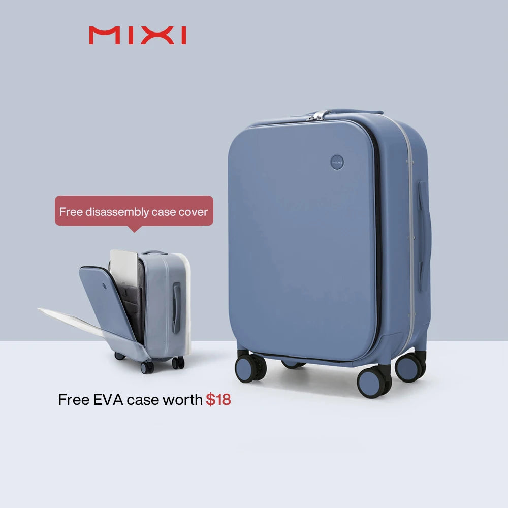 Mixi Patent Design Aluminum Frame Suitcase Carry On Luggage