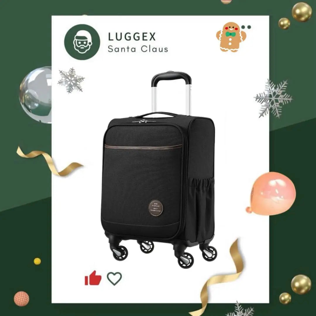 LUGGEX Underseat Carry-on Luggage with Wheels 15 Inch