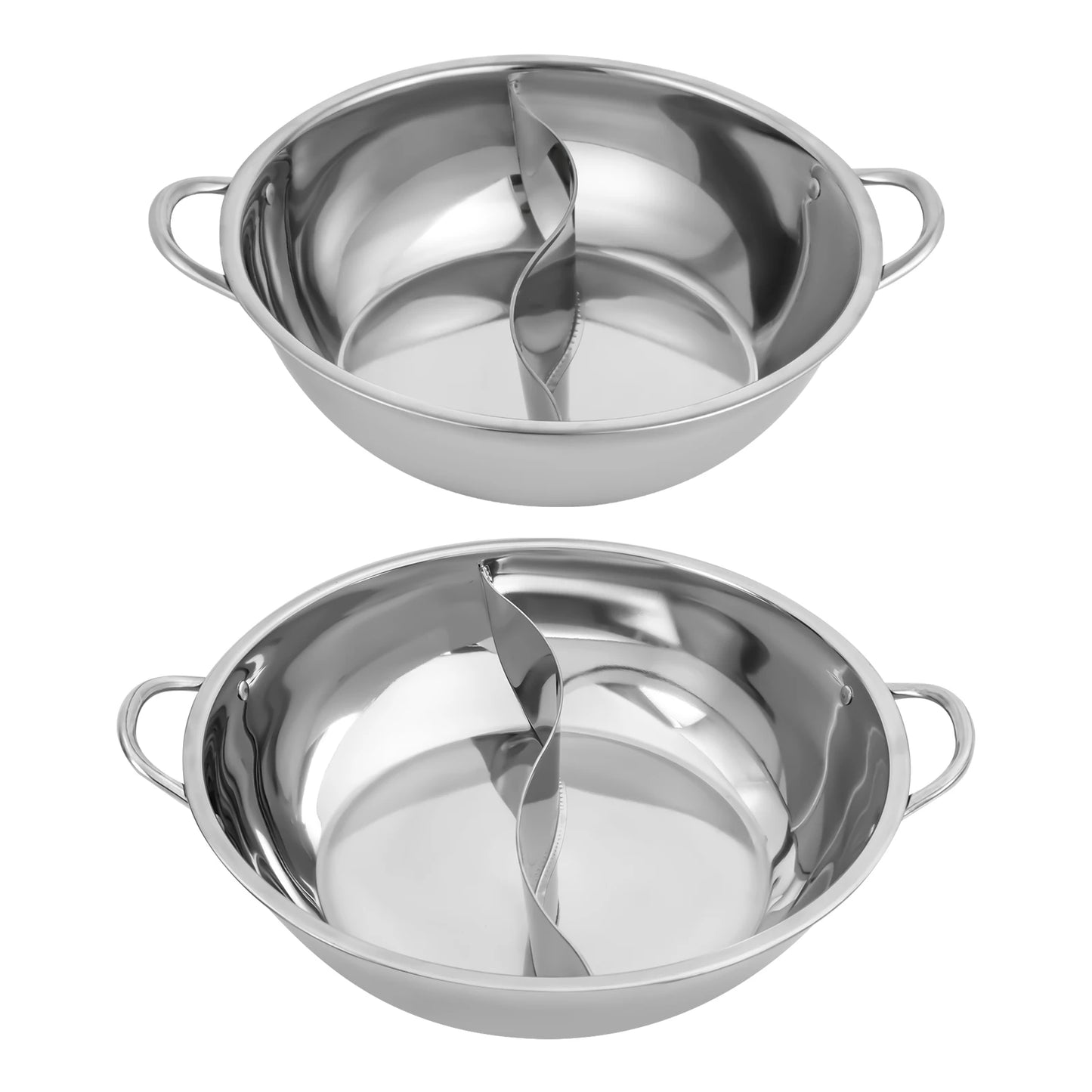 28/32/34cm 304 Stainless Steel Hot Pot Set with Lid and Spoon