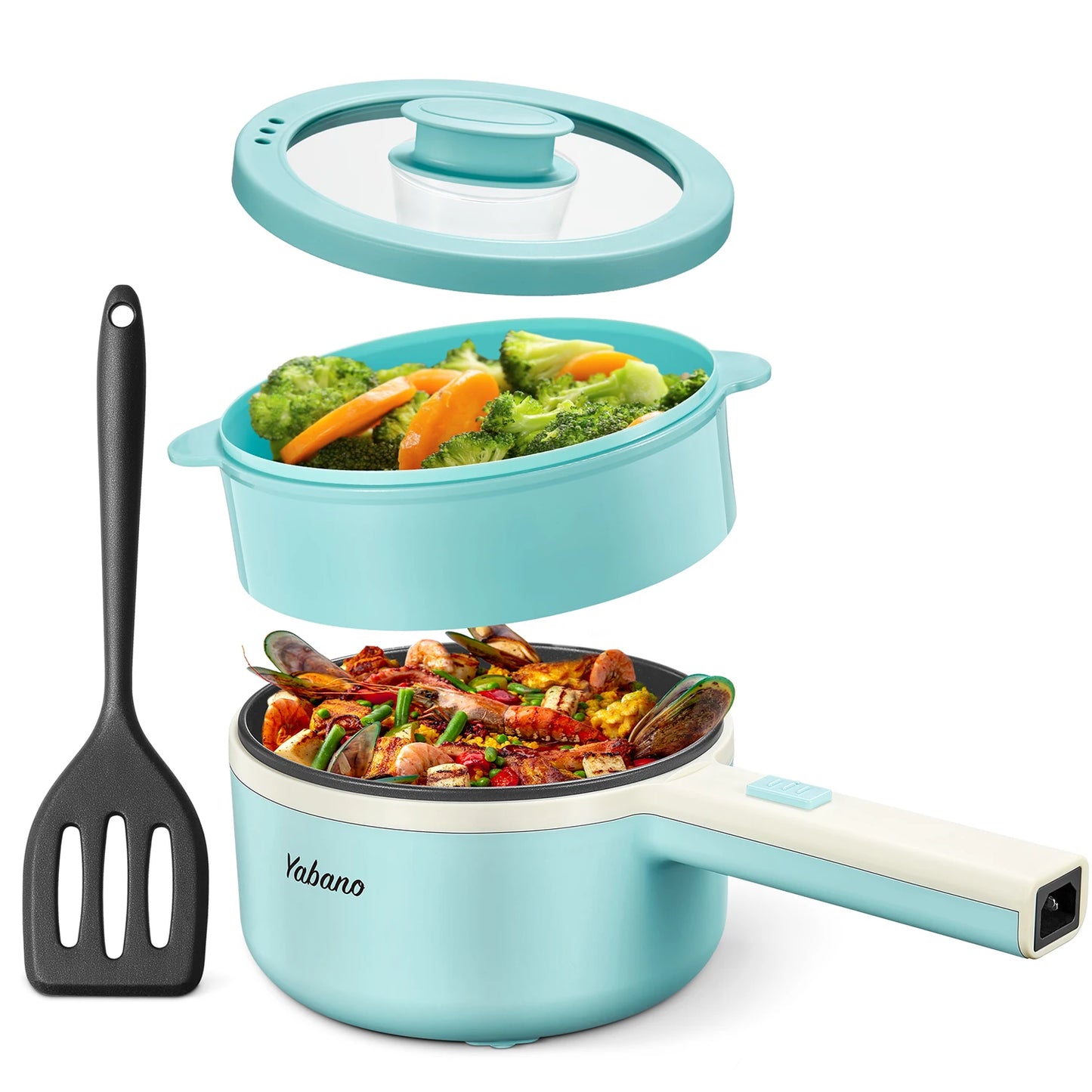 Yabano Electric Pot 850W Non-Stick Hot Pot 1.6L Cooker