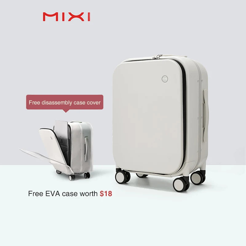 Mixi Patent Design Aluminum Frame Suitcase Carry On Luggage