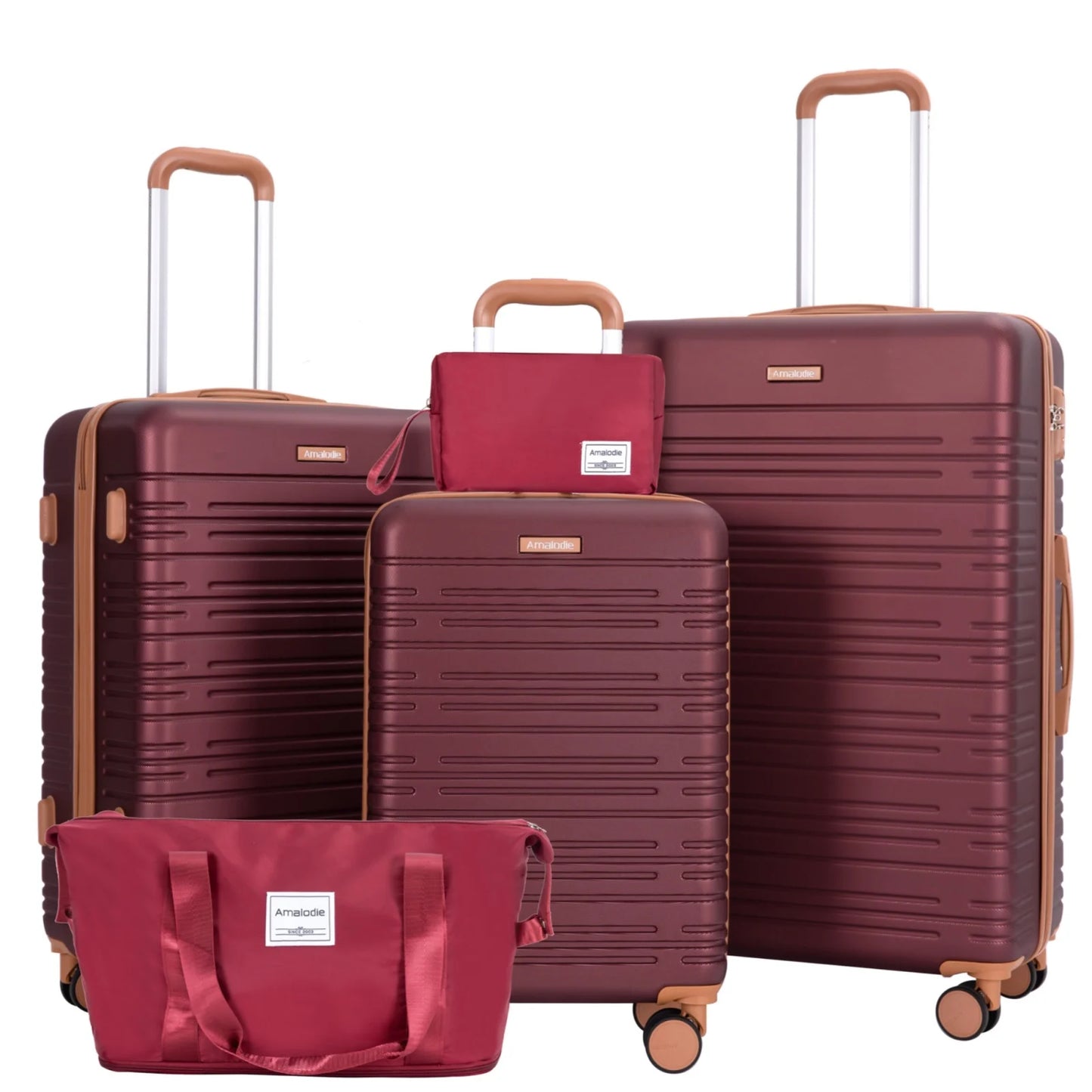 Luggage Sets 3-Piece Suitcases with Double Spinner Wheel