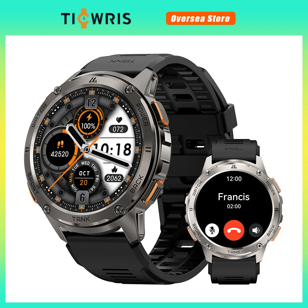 2024 Original AMAZTIM TANK T3 Smartwatches For Men Women