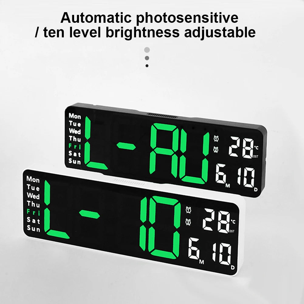 13 Inch LED Wall Clock Large Display with Remote Control