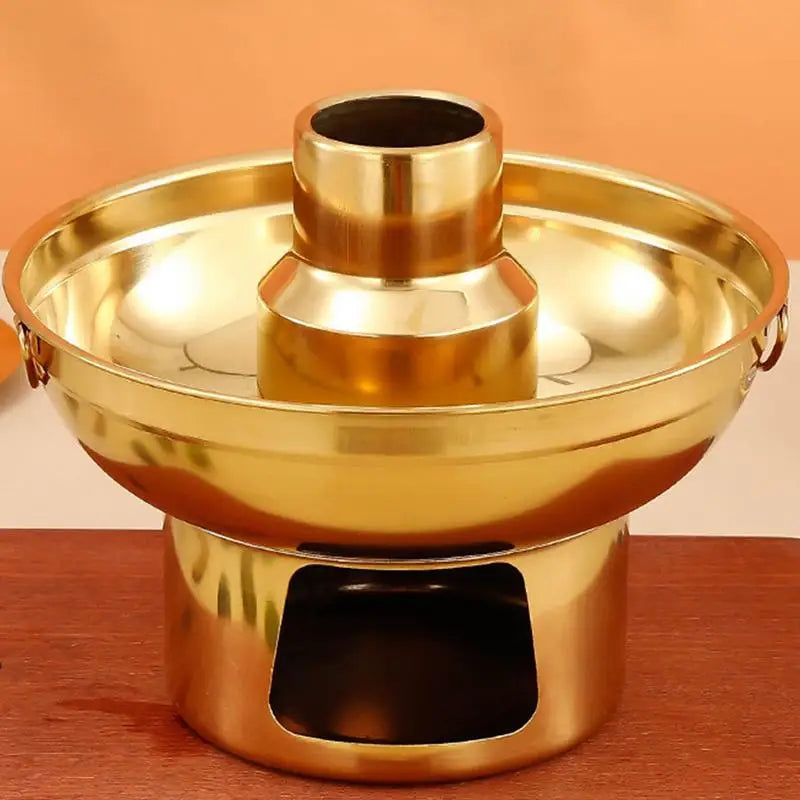 Stainless Steel Hot Pot Dry Ice Milk Tea Container For Desserts