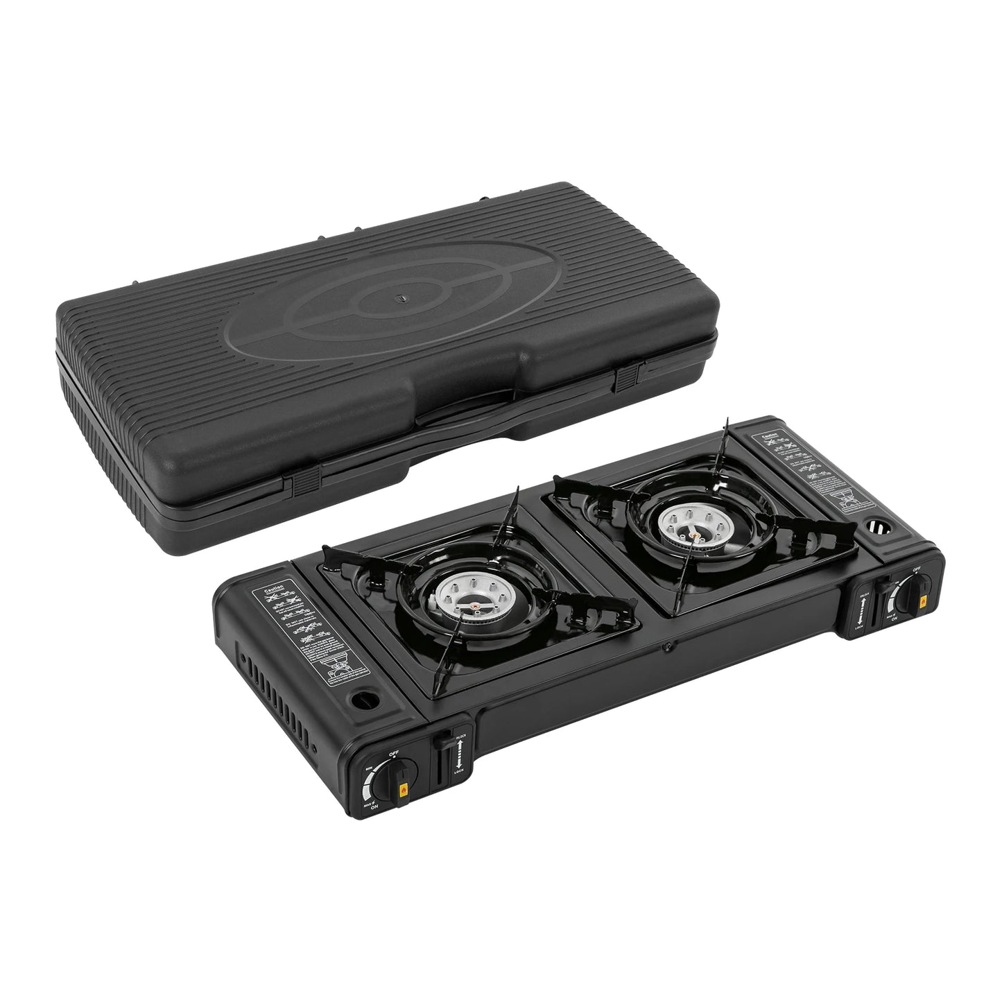 Portable Camping Double Head Card Stove Hot Pot Outdoor Barbecue Gas Stove