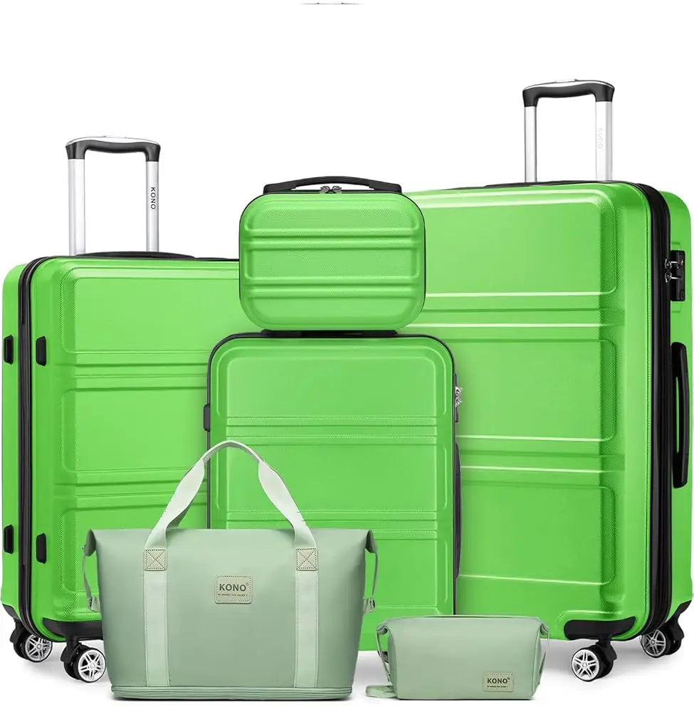 Kono 6-Piece Luggage Set, Lightweight Hard Shell Suitcases