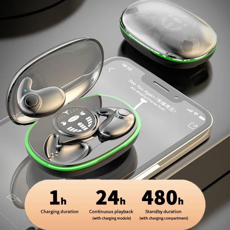 Invisible Sleep Earphones Wireless Bluetooth 5.3 Headphones