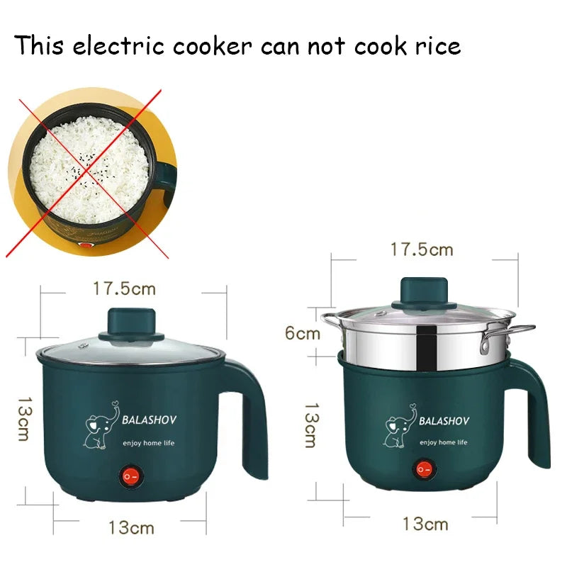 Mini Electric Cooker Non-stick Cooking 1-2 People Hot Pot