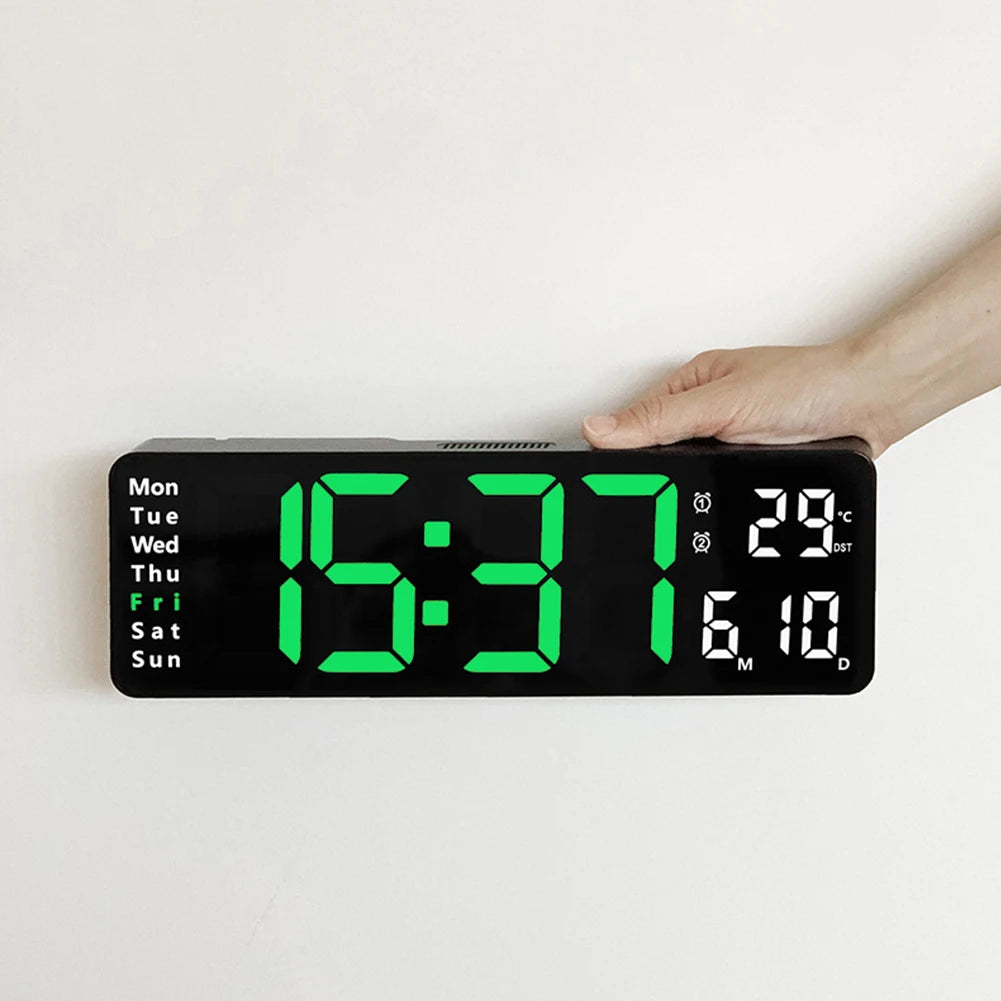 13 Inch LED Wall Clock Large Display with Remote Control