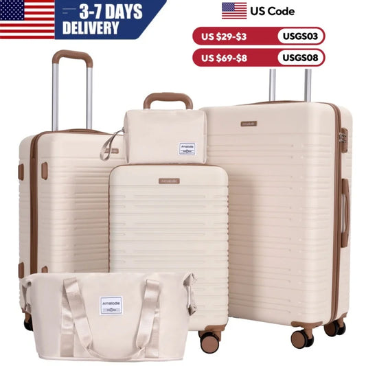 Luggage Sets 3-Piece Suitcases with Double Spinner Wheel