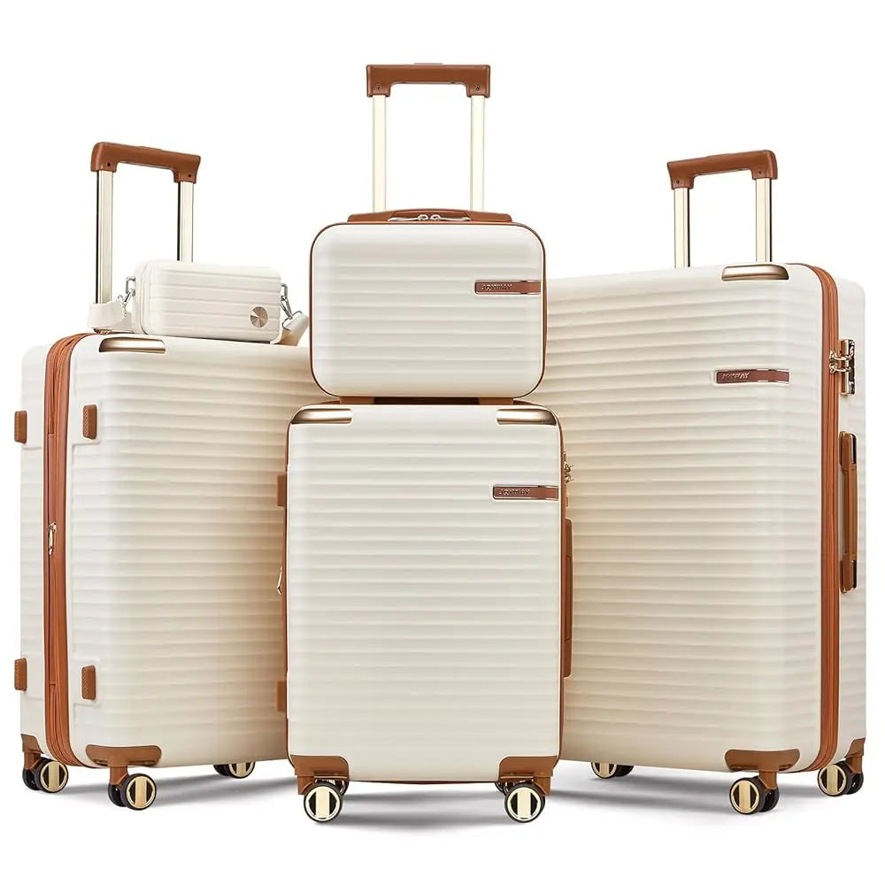 Joyway Expandable Luggage Sets 5 Piece Durable Hard Shell