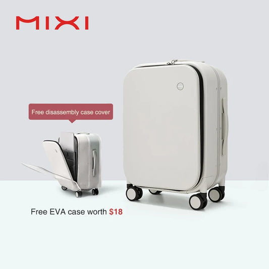 Mixi Patent Design Aluminum Frame Suitcase Carry On Luggage