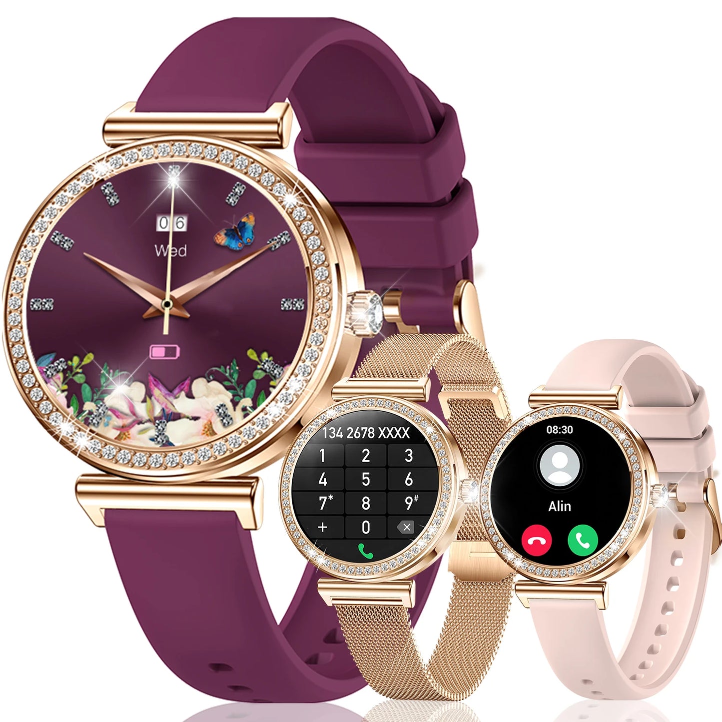 Women Smart Watch Wireless Calls 1.29 Inch Touchscreen