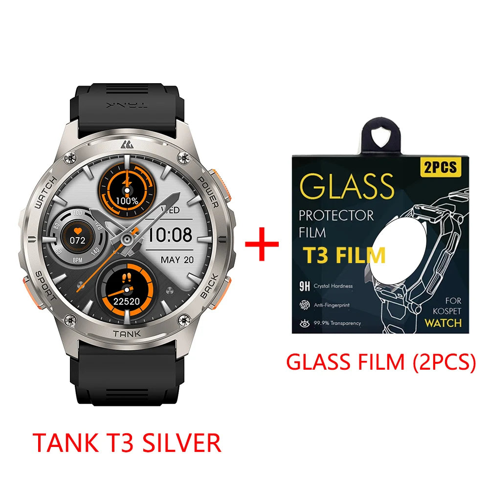 2024 Original AMAZTIM TANK T3 Smartwatches For Men Women