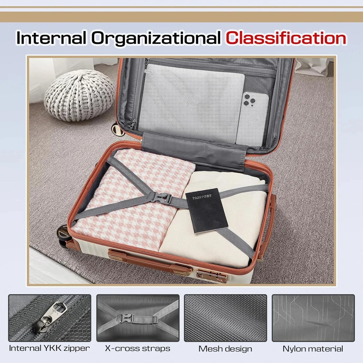 Joyway Expandable Luggage Sets 5 Piece Durable Hard Shell