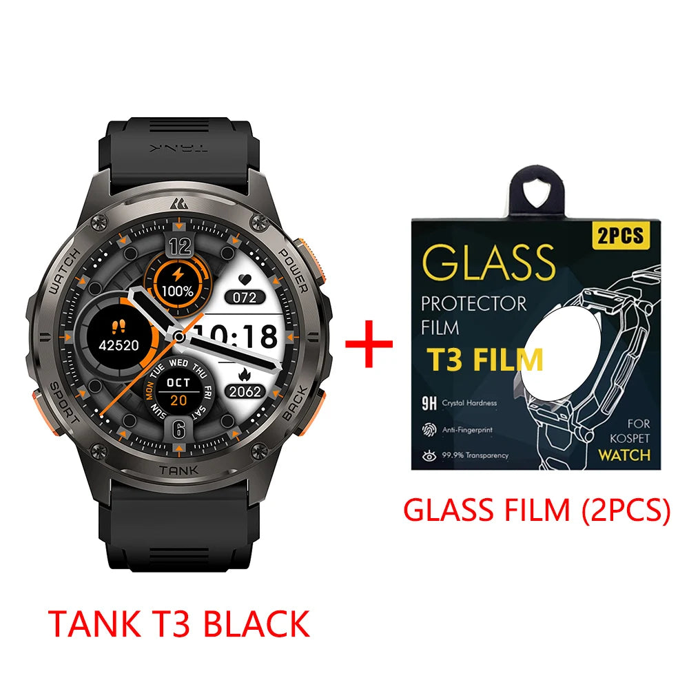 2024 Original AMAZTIM TANK T3 Smartwatches For Men Women