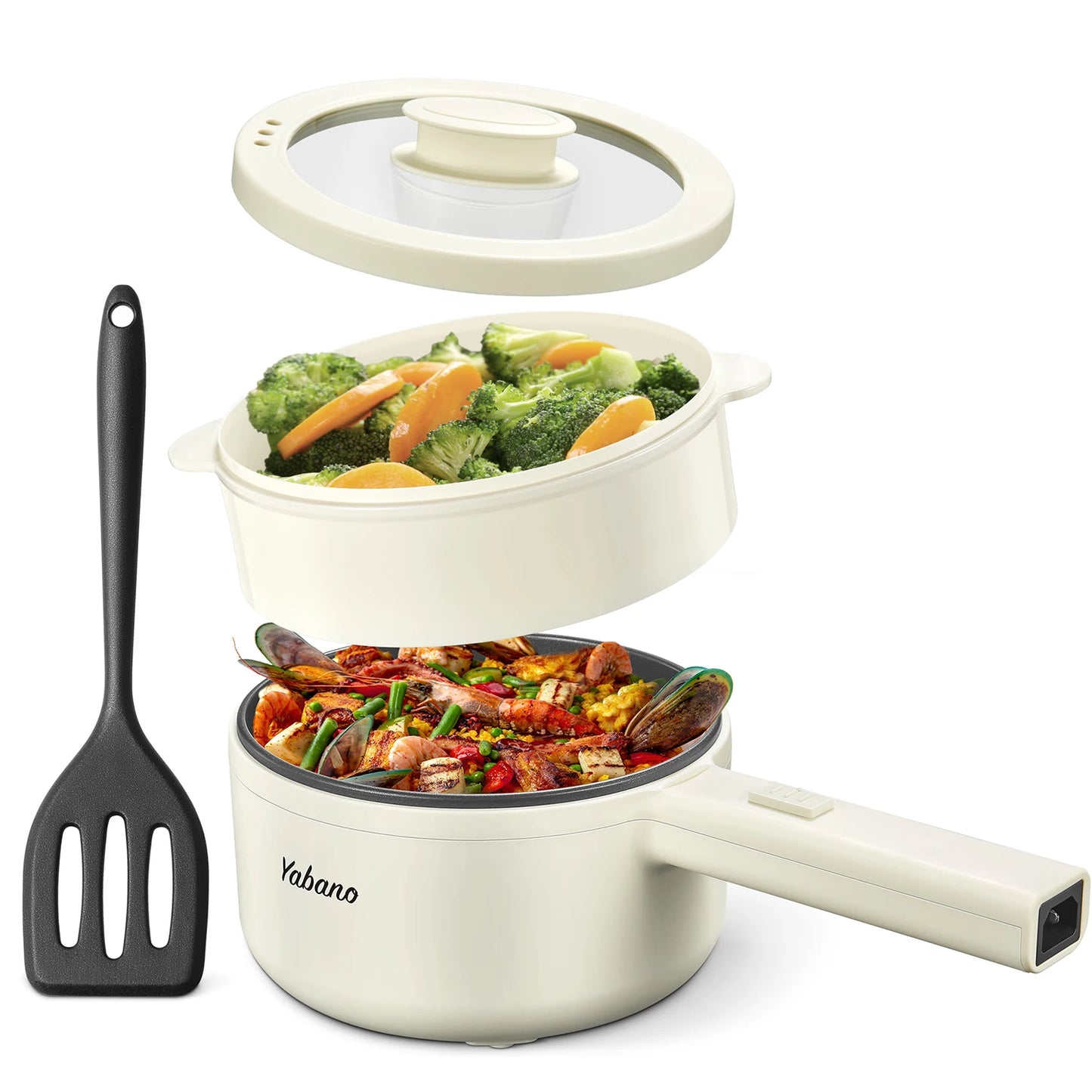 Yabano Electric Pot 850W Non-Stick Hot Pot 1.6L Cooker