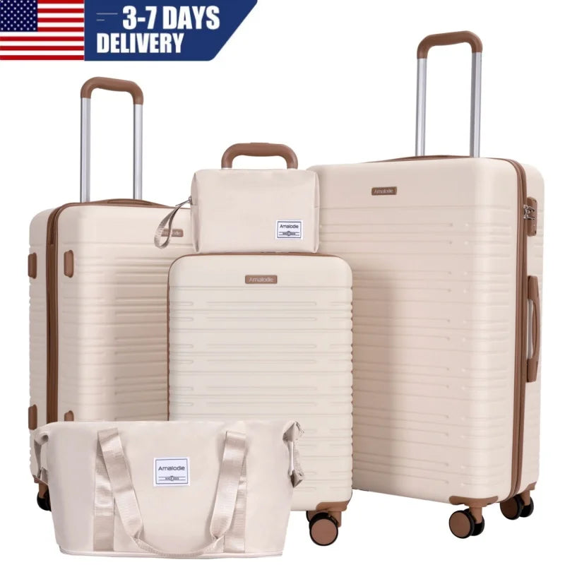 Luggage Sets 3-Piece Suitcases with Double Spinner Wheel