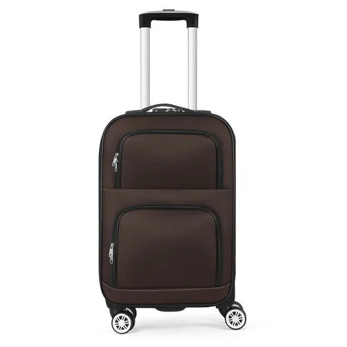 Soft Edged Travel 20 Inch Lightweight Luggage With Rotating Wheels