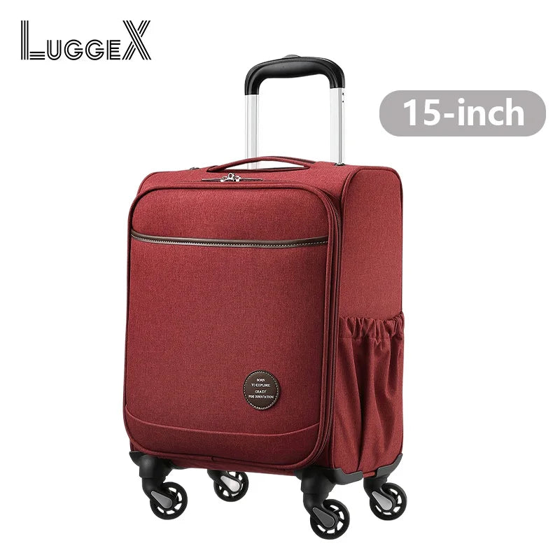 LUGGEX Luggage with Spinner Wheels 20-Inch Black Carry-On