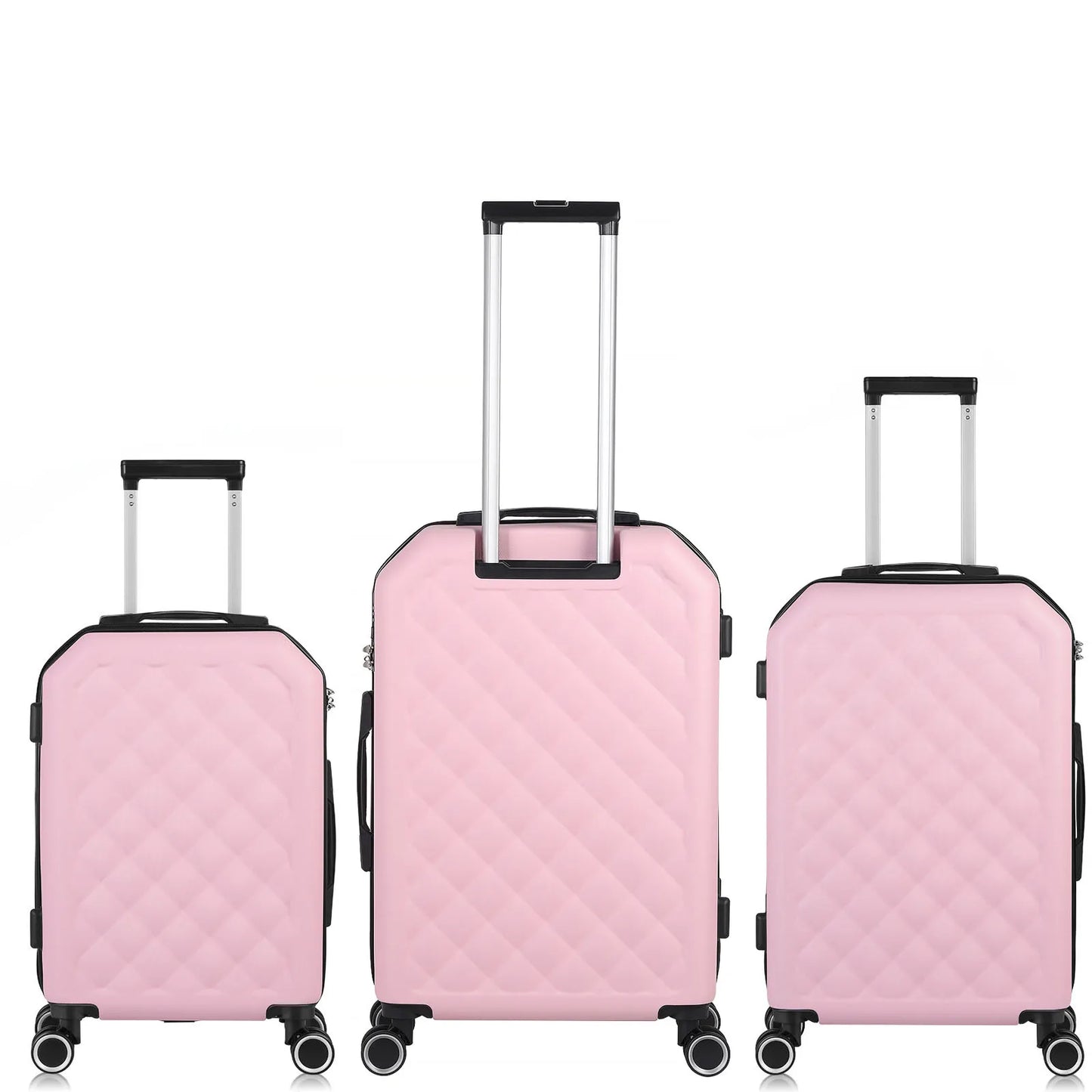 3 Pieces Luggage Set Softside Travel Suitcase with Spinner Wheels