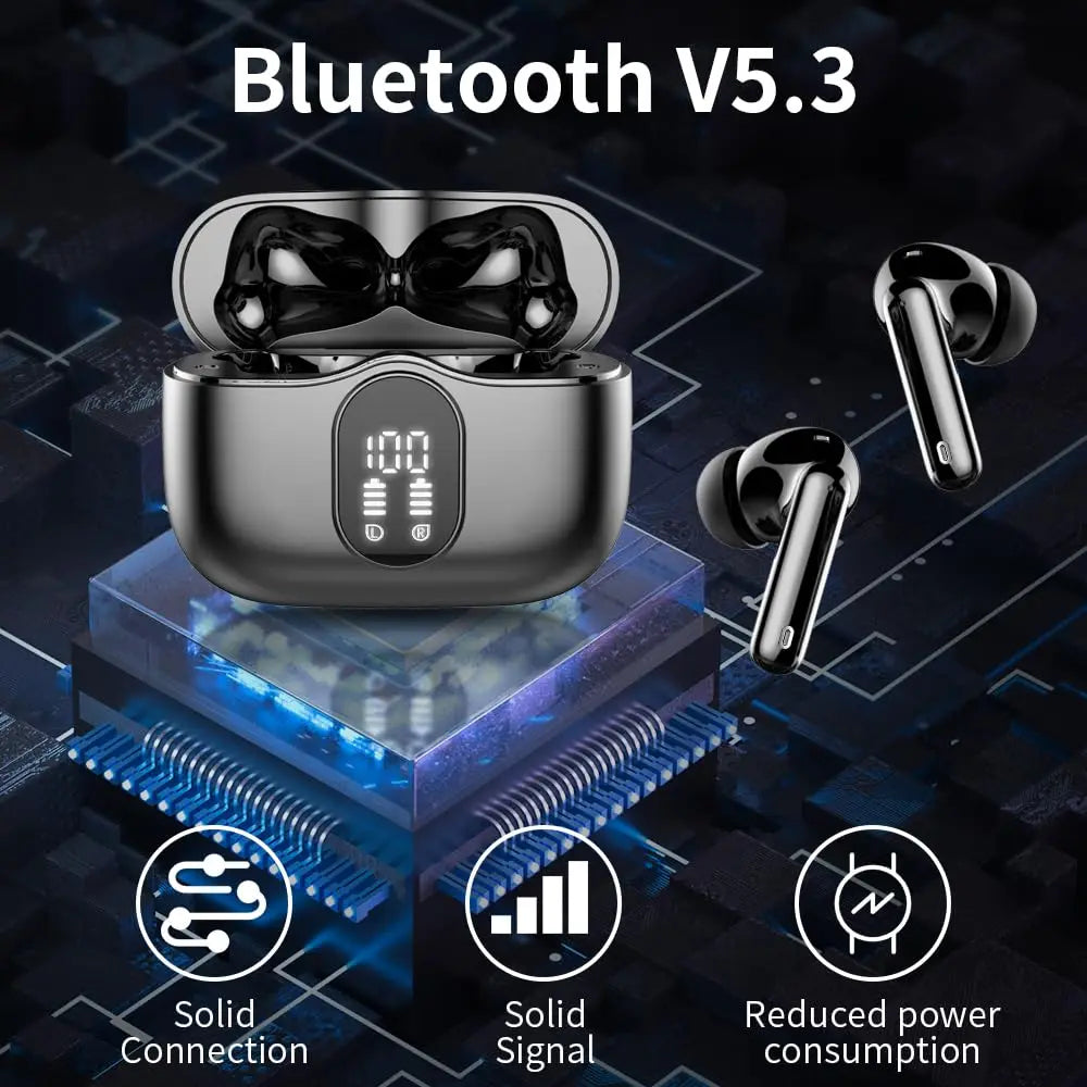 Wireless Earbuds with Bluetooth 5.3 and 36 Hours Playtime
