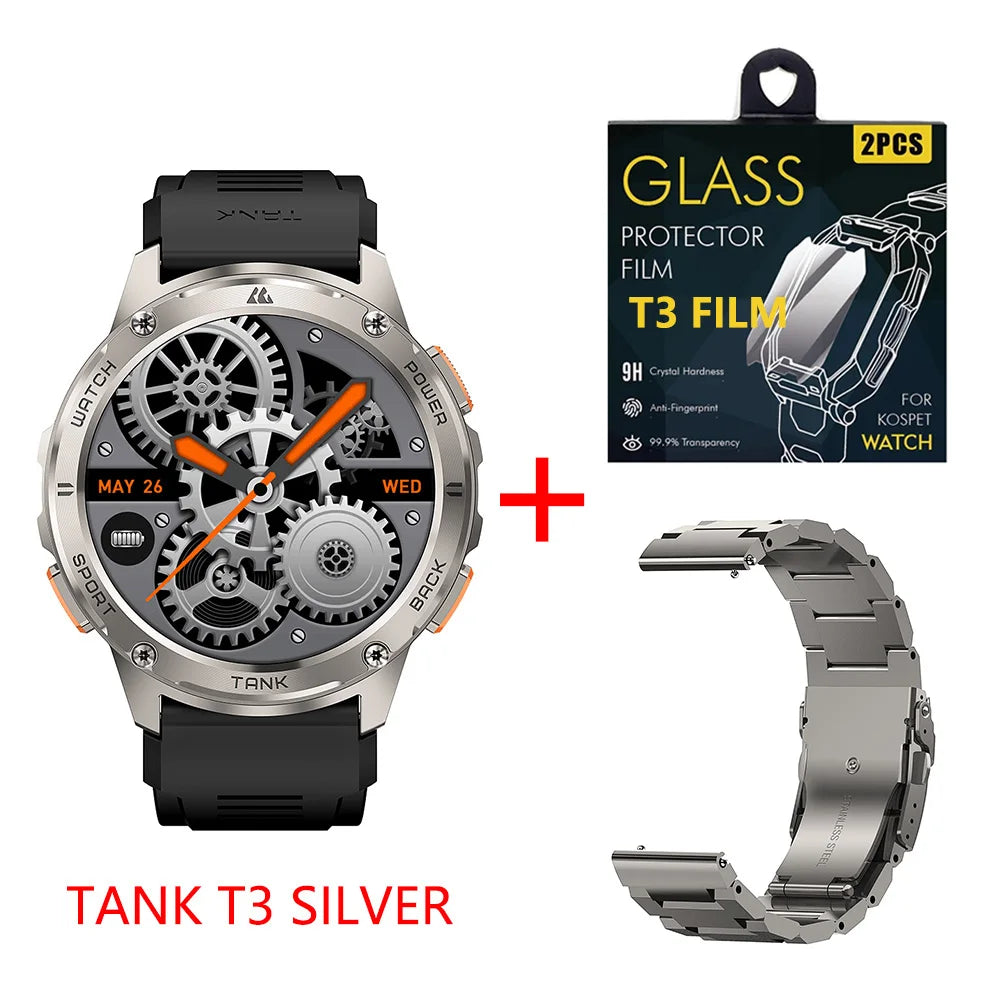 2024 Original AMAZTIM TANK T3 Smartwatches For Men Women