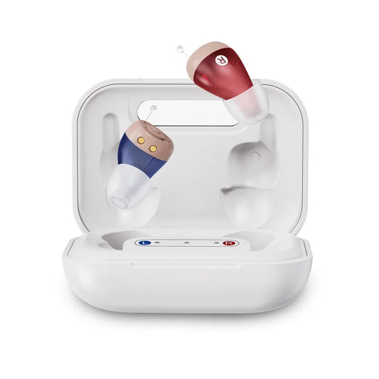 JINGHAO 1 Pair Mini Hearing Aids Rechargable In Ear Enhancer