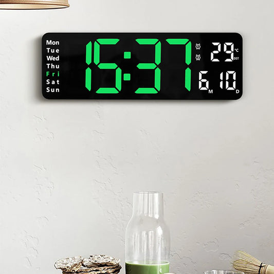 13 Inch LED Wall Clock Large Display with Remote Control