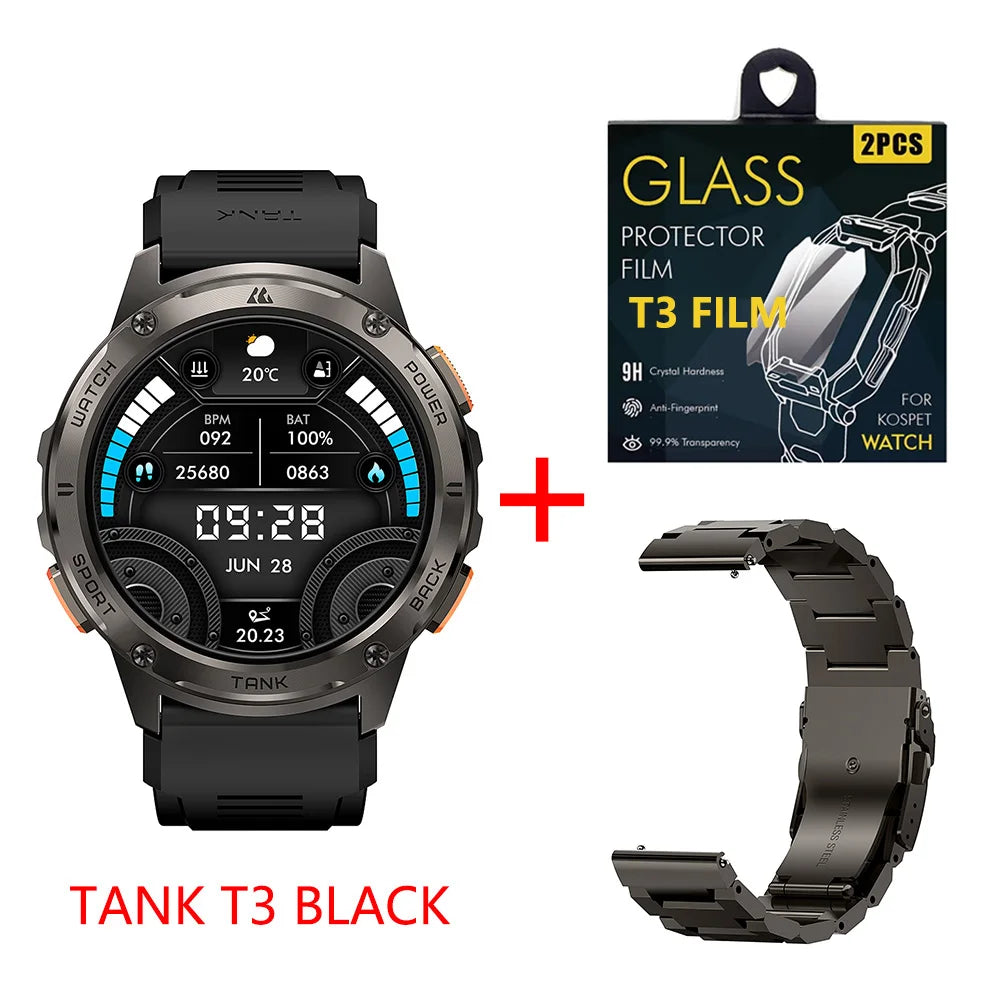 2024 Original AMAZTIM TANK T3 Smartwatches For Men Women