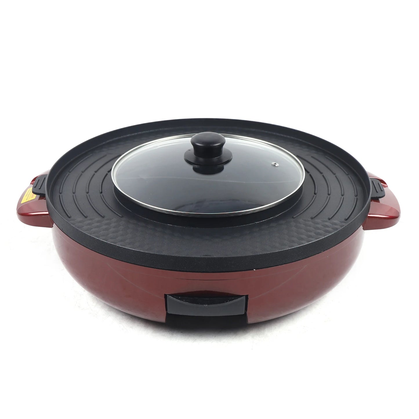 2 In 1 Electric Hot Pot BBQ Grill 2200W Portable Skillet