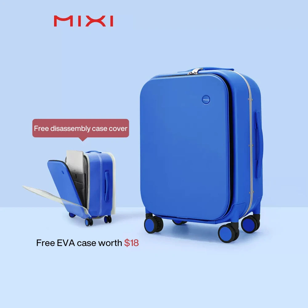 Mixi Patent Design Aluminum Frame Suitcase Carry On Luggage