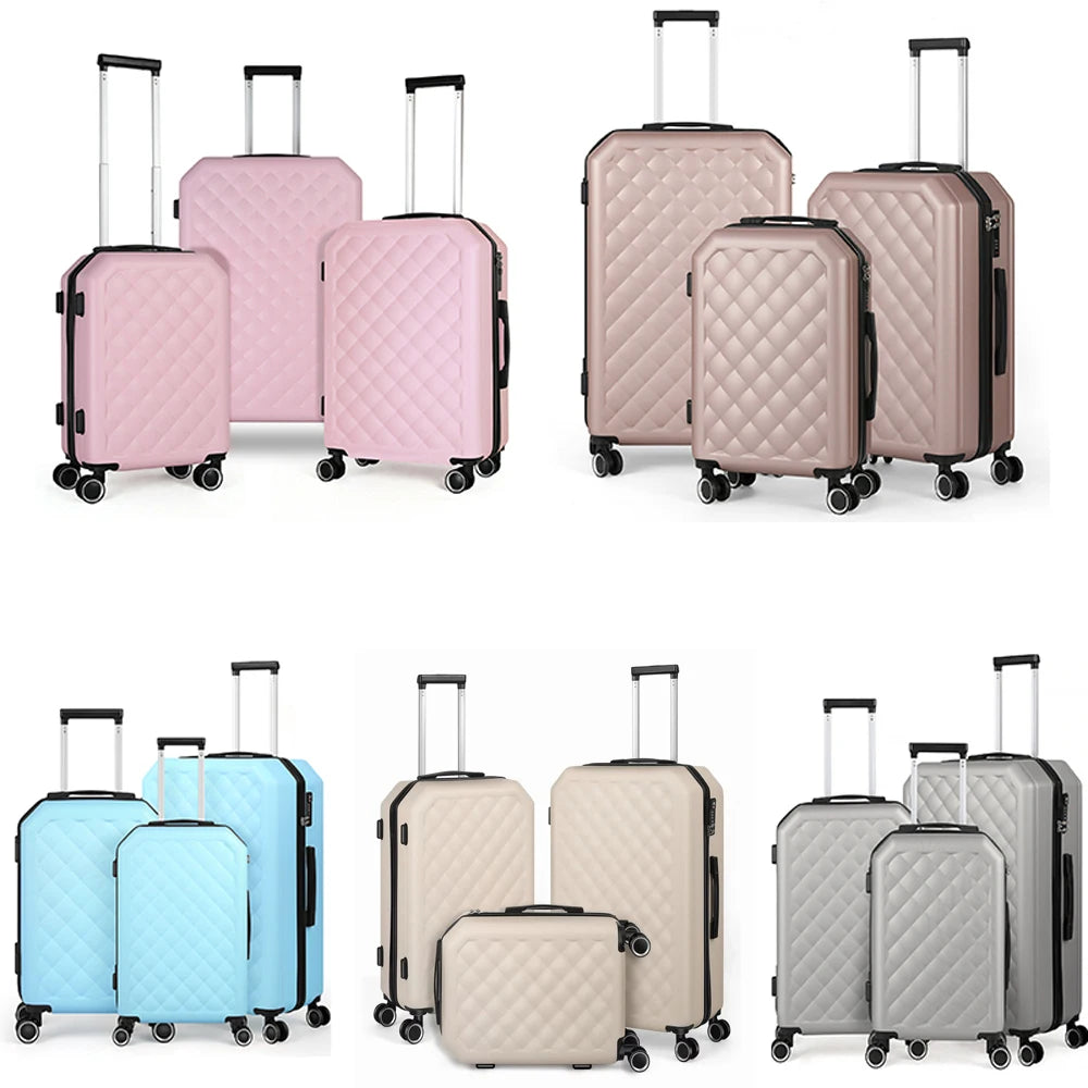 3 Pieces Luggage Set Softside Travel Suitcase with Spinner Wheels
