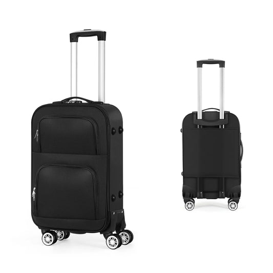 Soft Edged Travel 20 Inch Lightweight Luggage With Rotating Wheels