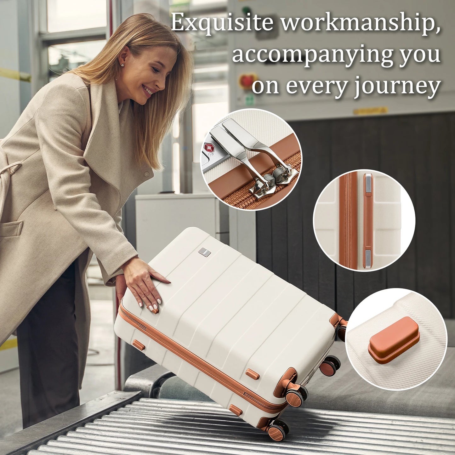 Imiomo Travel Luggage Sets Lightweight Hard Shell Suitcase
