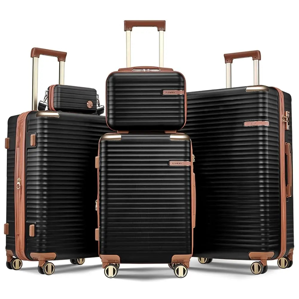 Joyway Expandable Luggage Sets 5 Piece Durable Hard Shell