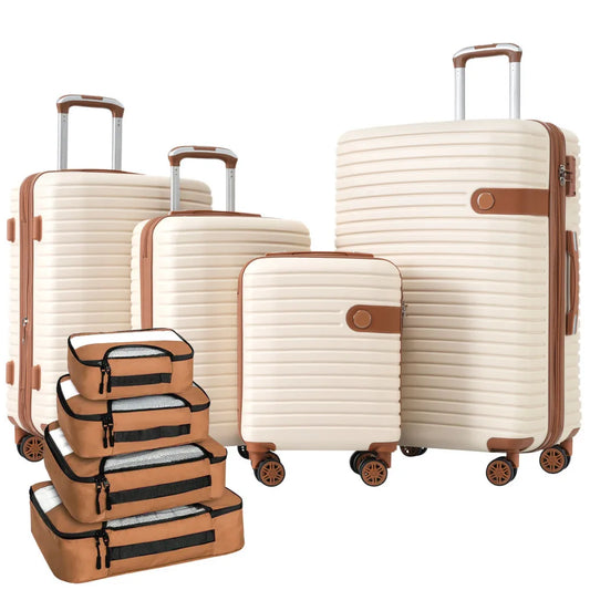 4 Piece Luggage Set Suitcase Set with 4 Packing Cubes