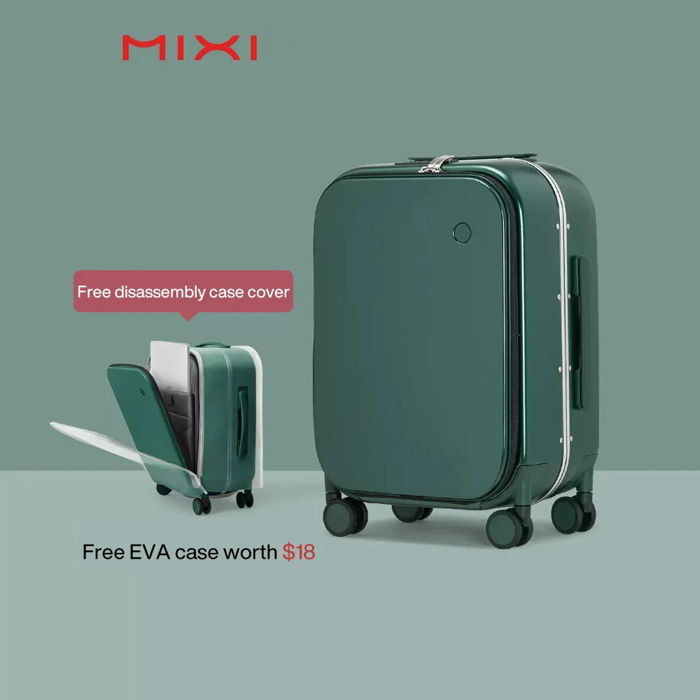 Mixi Patent Design Aluminum Frame Suitcase Carry On Luggage